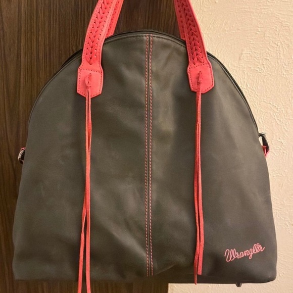 Wrangler Black Tote with Pink Details - Conceal Carry Compartment - Picture 1 of 7